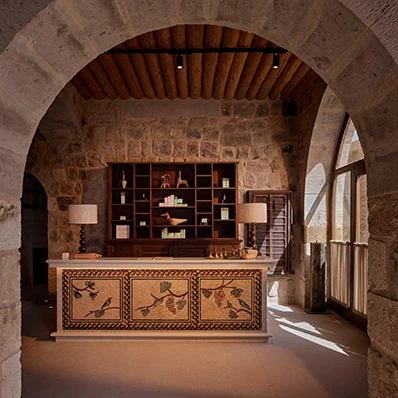 Argos Spa stone-arched wellness area at Argos in Cappadocia