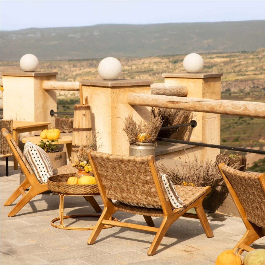 Drink and plating detail at Nahita Lounge, Argos in Cappadocia