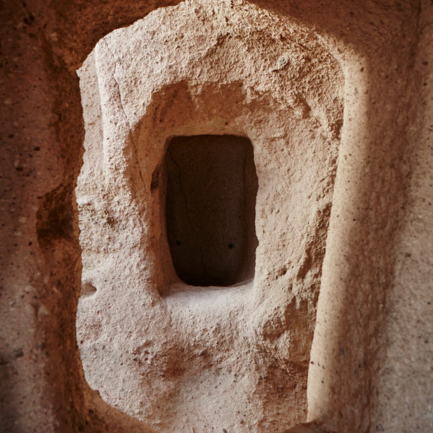 Historic cave architecture detail at Argos in Cappadocia