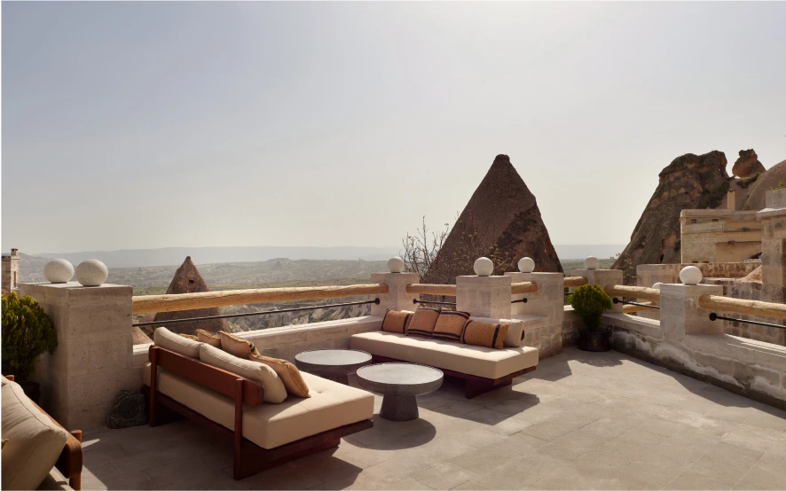 Cappadocia fairy chimney view from Argos Spa terrace