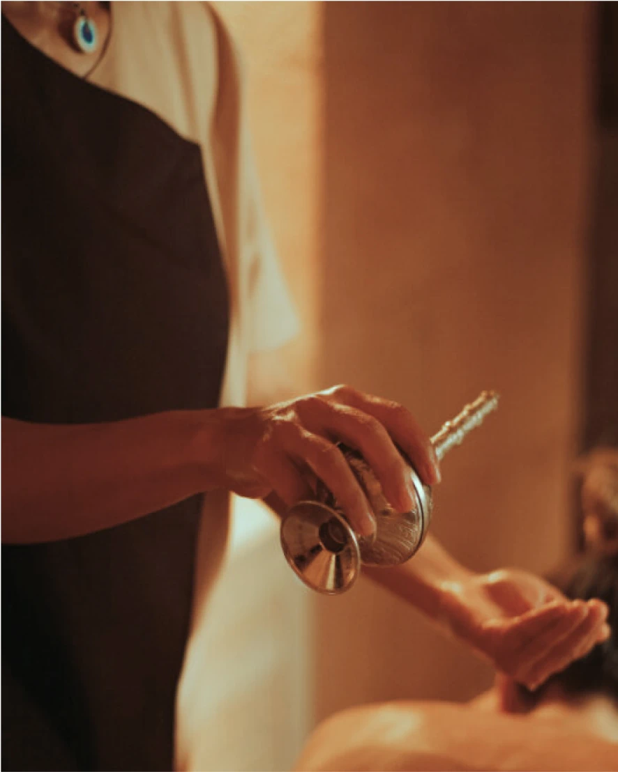 Close-up of a spa treatment at Argos Spa, Argos in Cappadocia
