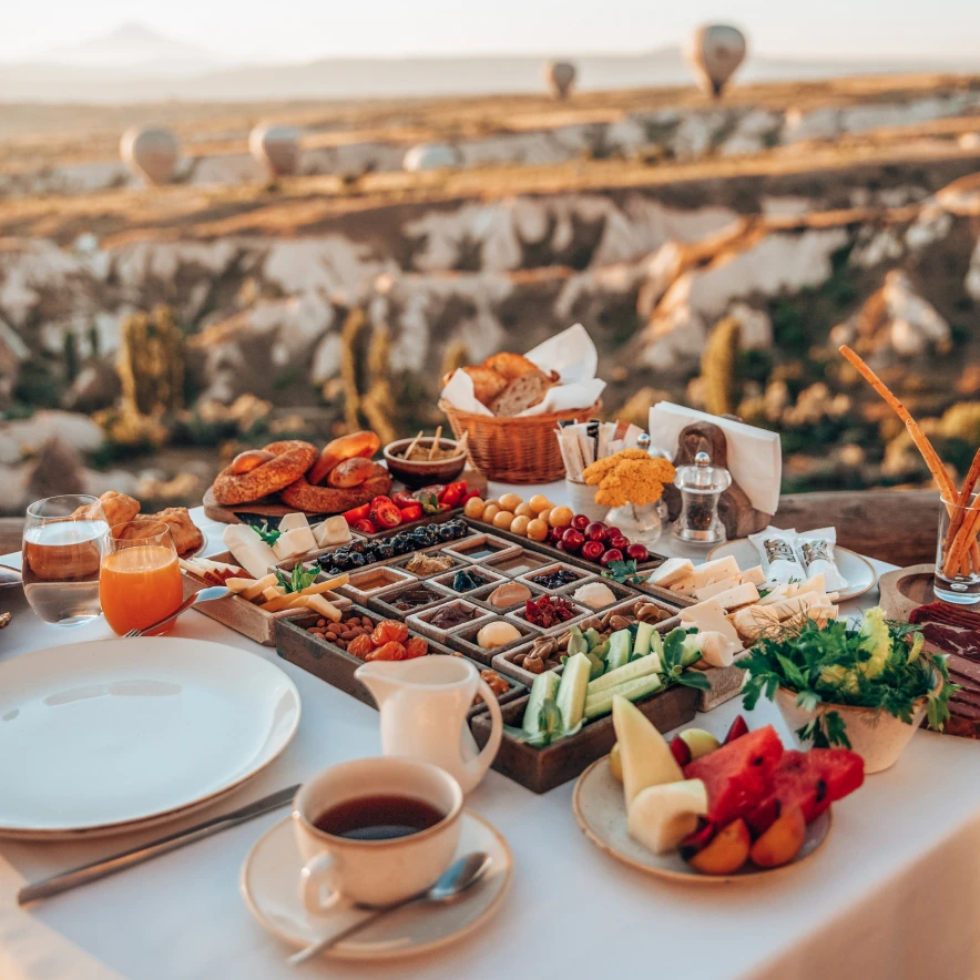 Cappadocia breakfast spread in an Argos in Cappadocia experience