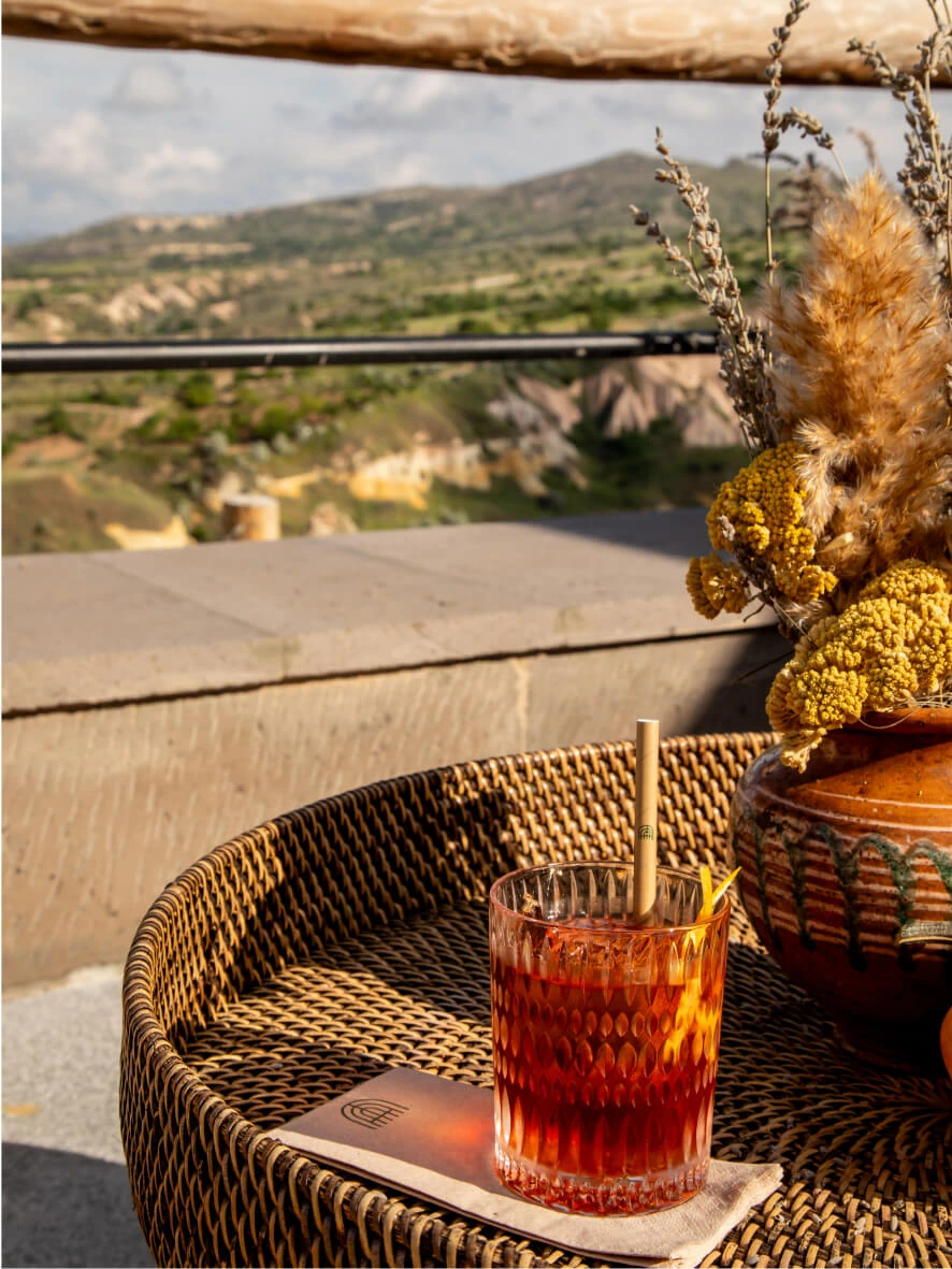 Cosy seating corner at Nahita Lounge, Argos in Cappadocia
