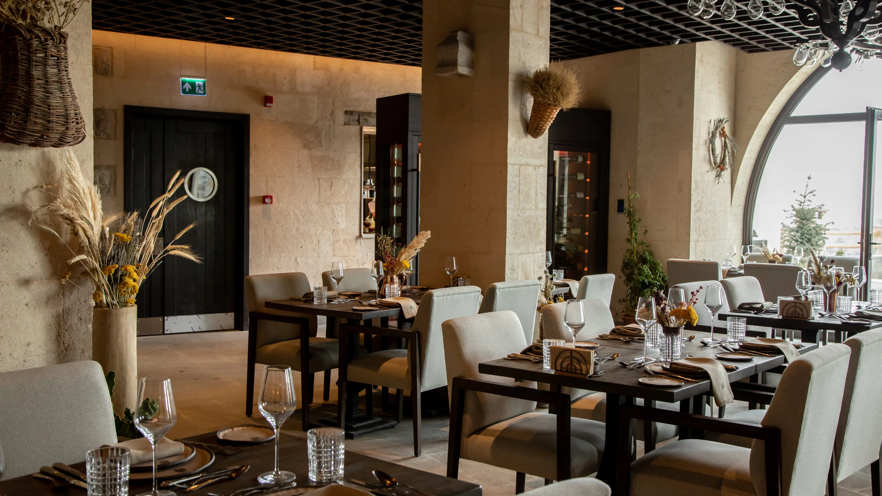 Nahita restaurant stone interior at Argos in Cappadocia