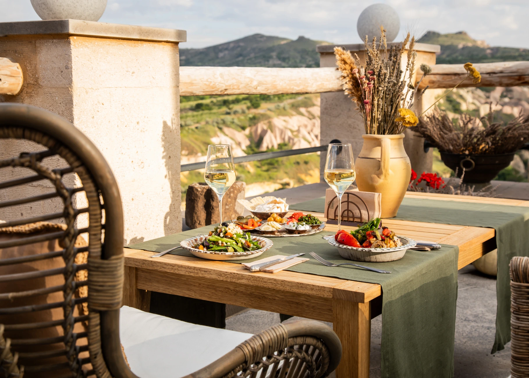 Cappadocia-view dining terrace at Argos in Cappadocia