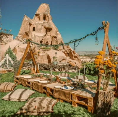 Cappadocia fairy chimneys near Argos in Cappadocia