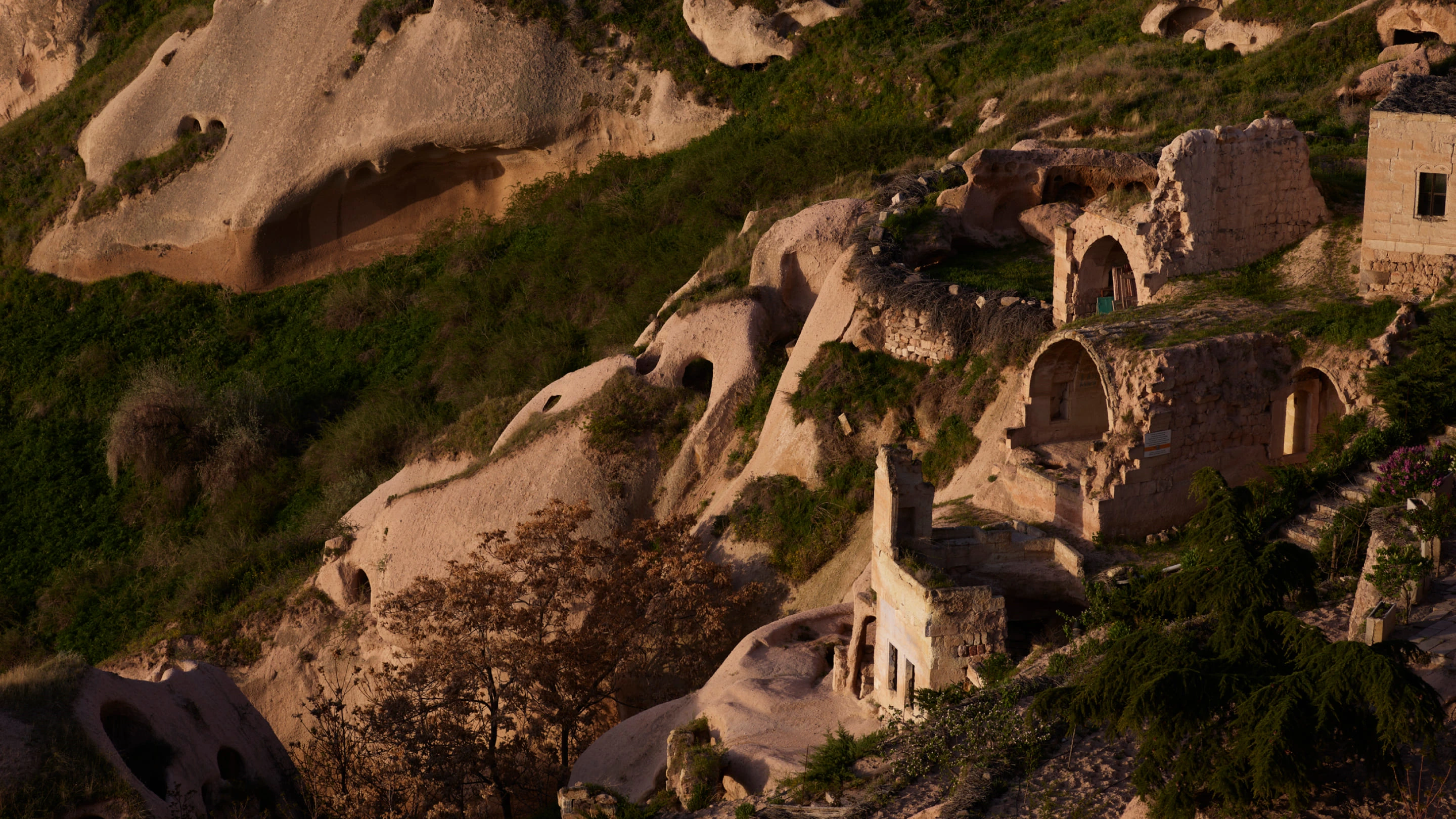 Cappadocia rock landscape where Argos in Cappadocia sits