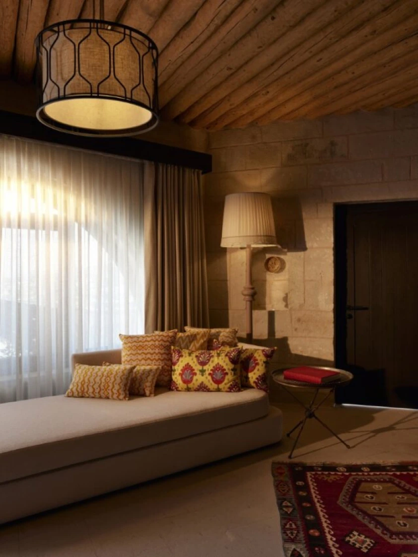 Junior Suite arched stone interior at Argos in Cappadocia