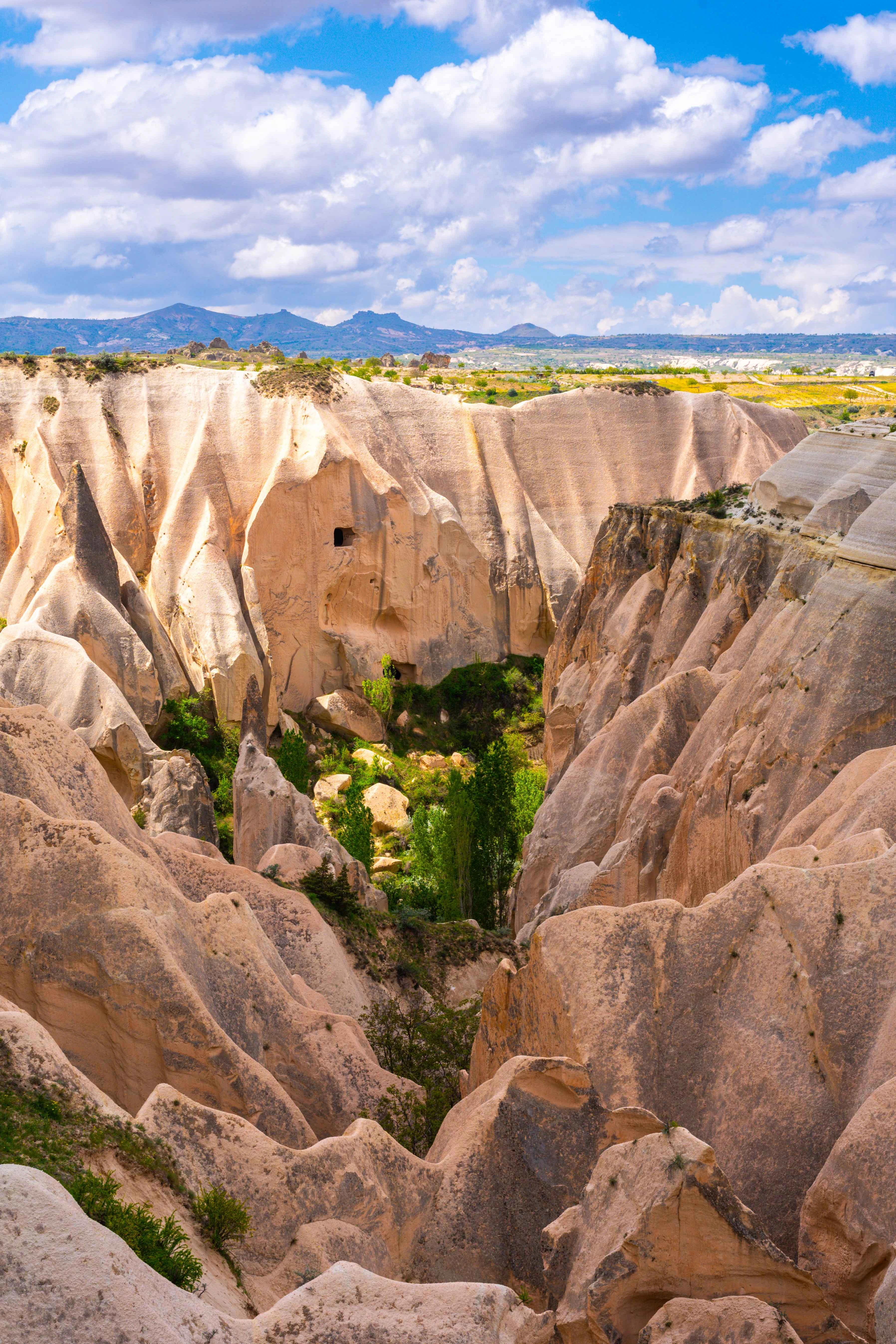 Cappadocia fairy chimneys and valley view, Argos in Cappadocia