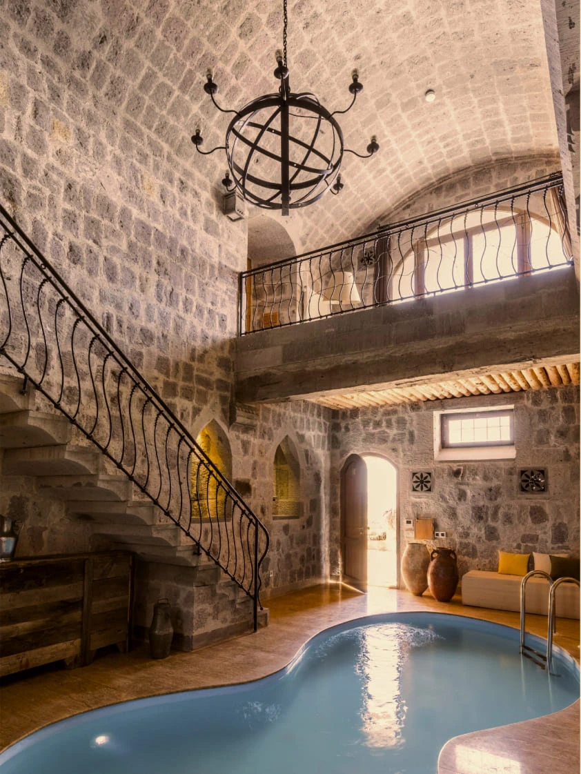 Splendid Suite cave bedroom at Argos in Cappadocia