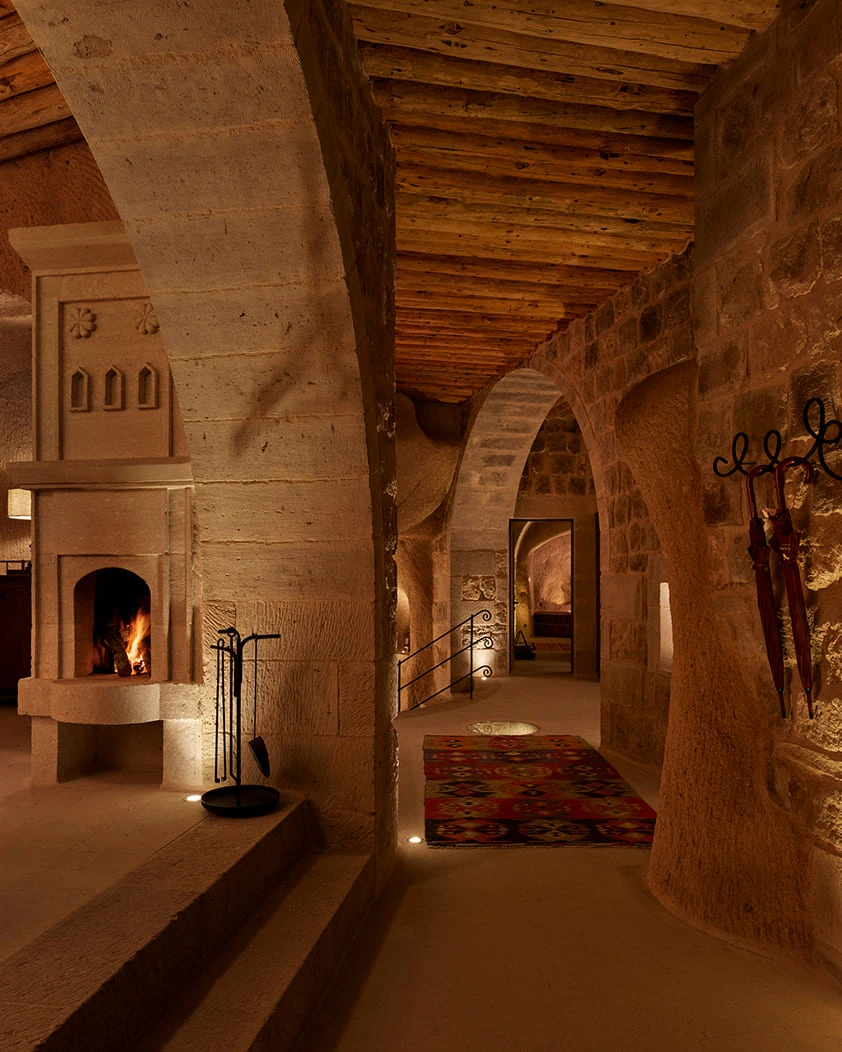Jacuzzi Suite with stone-walled jacuzzi at Argos in Cappadocia