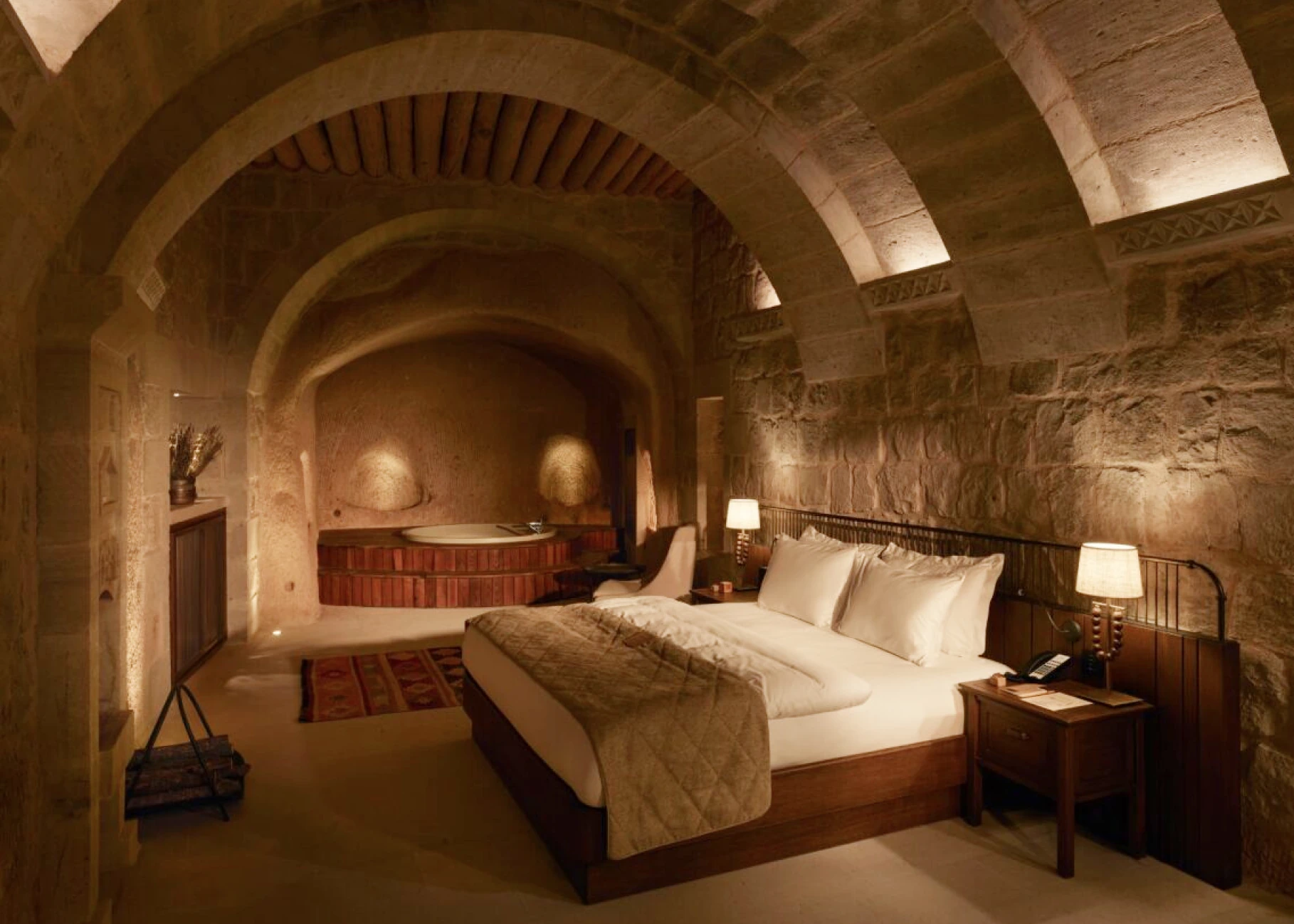 Arched interior in an Argos in Cappadocia cave suite