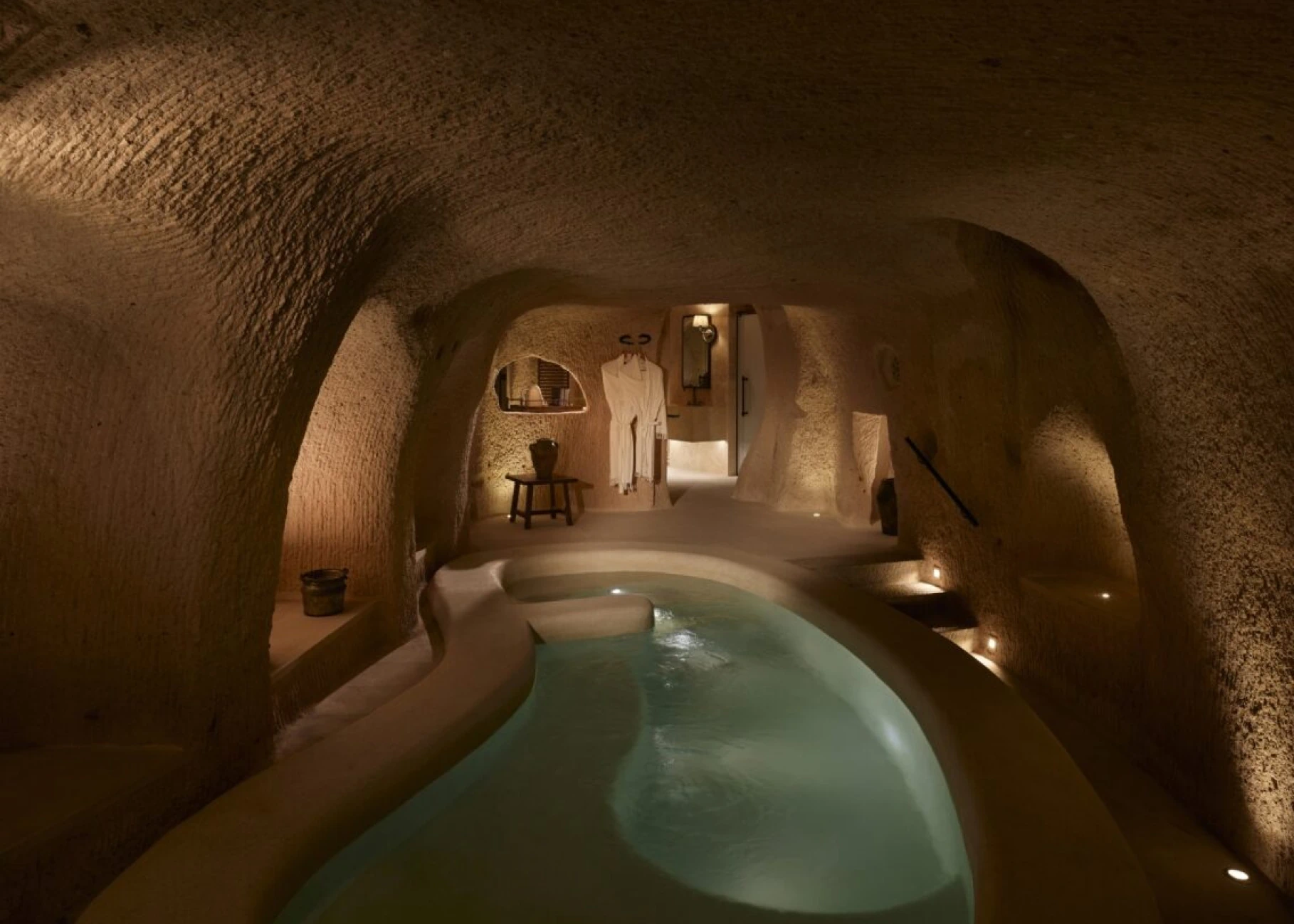 Vaulted stone ceiling in an Argos in Cappadocia cave room